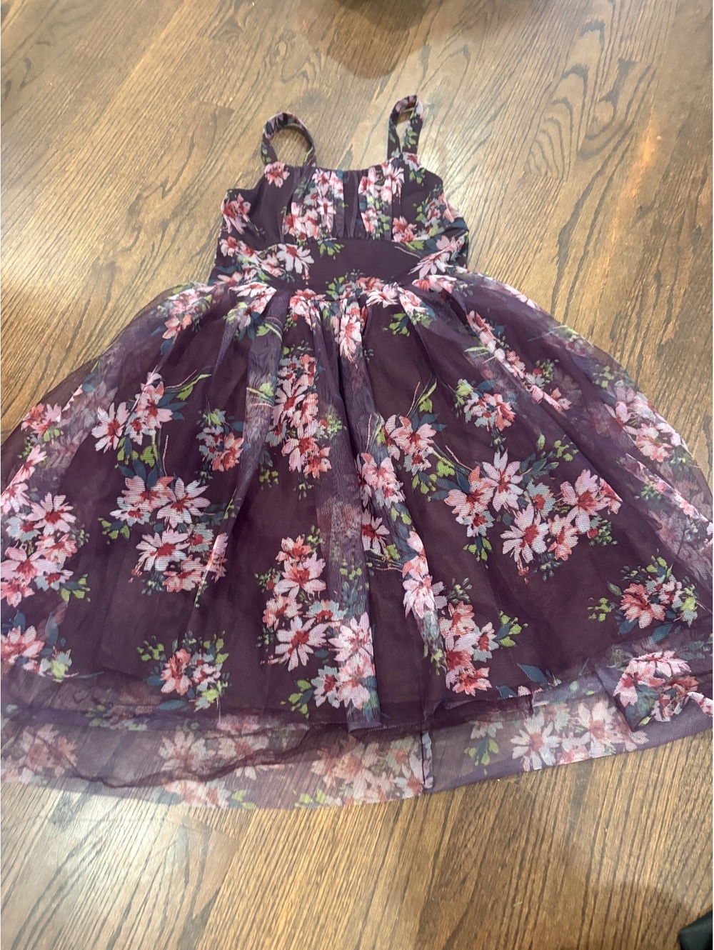 Zenzii Girls Purple Floral Sleeveless Dress